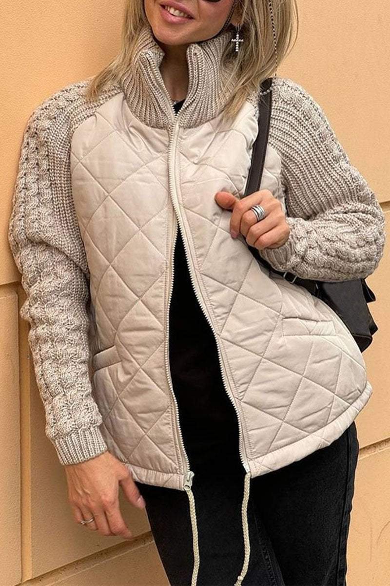 Casual Knitted Zipper Jacket